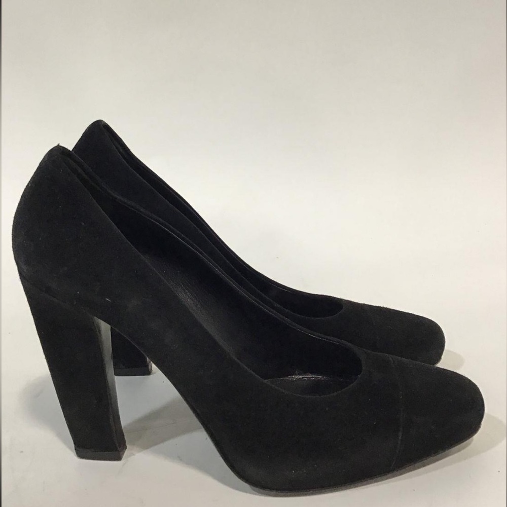 Women’s Prada Black Suede High Heel Pump Size 36.5 - Picture 2 of 7